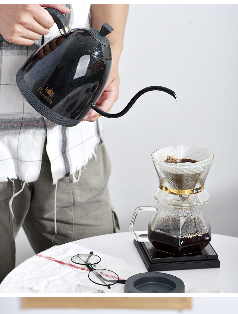 brewista手冲壶四代智能温控手冲咖啡壶家用双层不锈钢保温壶泡茶壶