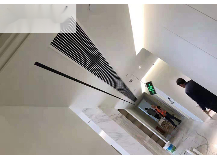 黑色线型无边框双层艺术风口定制白色出风口线型宽20cm定制请联系客服