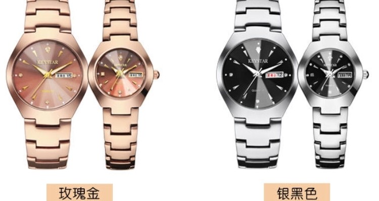 keystar手表女2022年新款腕表品牌小众韩版纪念轻奢防水时尚情侣银色