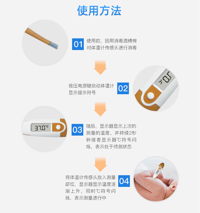 海尔电子体温计测量体温口温儿童家用电子温度计dt111b巧克力色