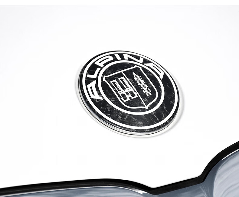 宝马3系5系x3真碳纤维bmw前后尾标方向盘alpina阿尔宾娜黑色车标 真碳