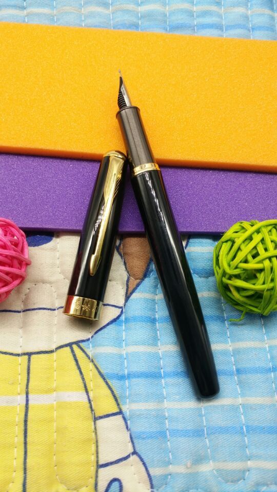 直尖书法钢笔福林812手工打磨笔尖练字效果赶超长刀研新款银色直尖