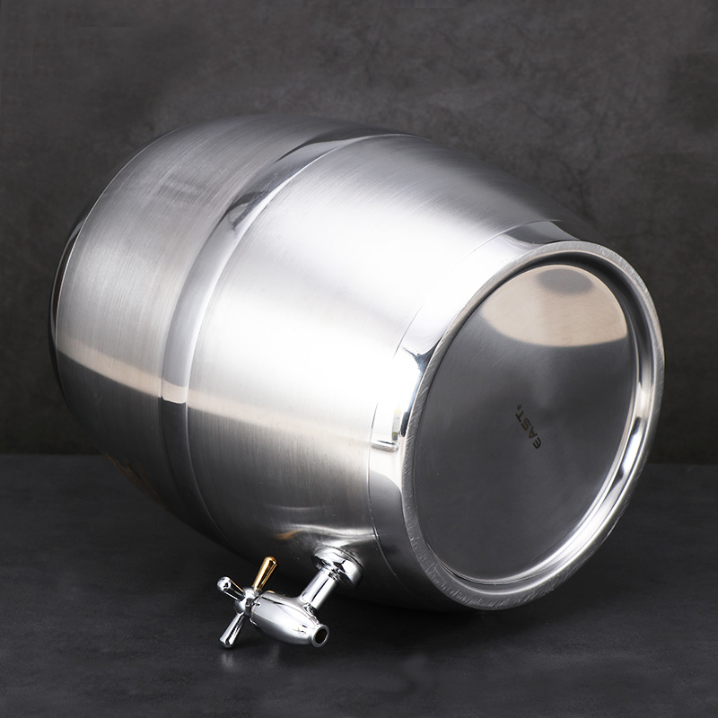 不锈钢扎啤桶鲜啤酒桶生啤酒炮桶红酒桶双层保温带龙头双层全钢酒桶带