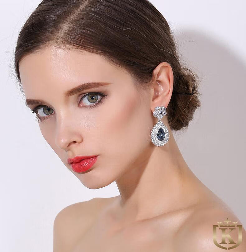 耳环气质大耳钉时尚个性百搭玫瑰水滴耳坠配饰送女友送老婆生日礼物