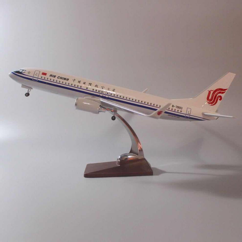 中国航空波音737飞机模型737-800国航冰雪彩绘山东航空738led客机 中