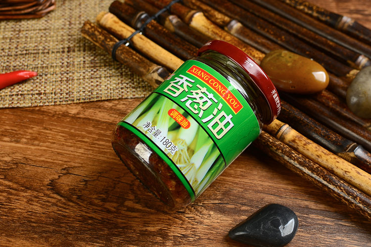 熊记香葱油调味油潮汕葱珠油葱珠朥葱头酥油调料佐料香油180g瓶装2