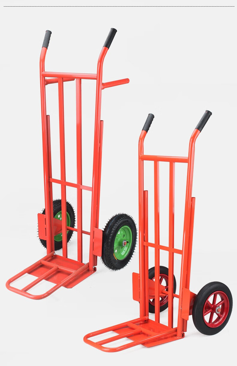 老虎车两轮手推车货搬运车载重王拖车平板拉货车手拉车小推车大轮10厚