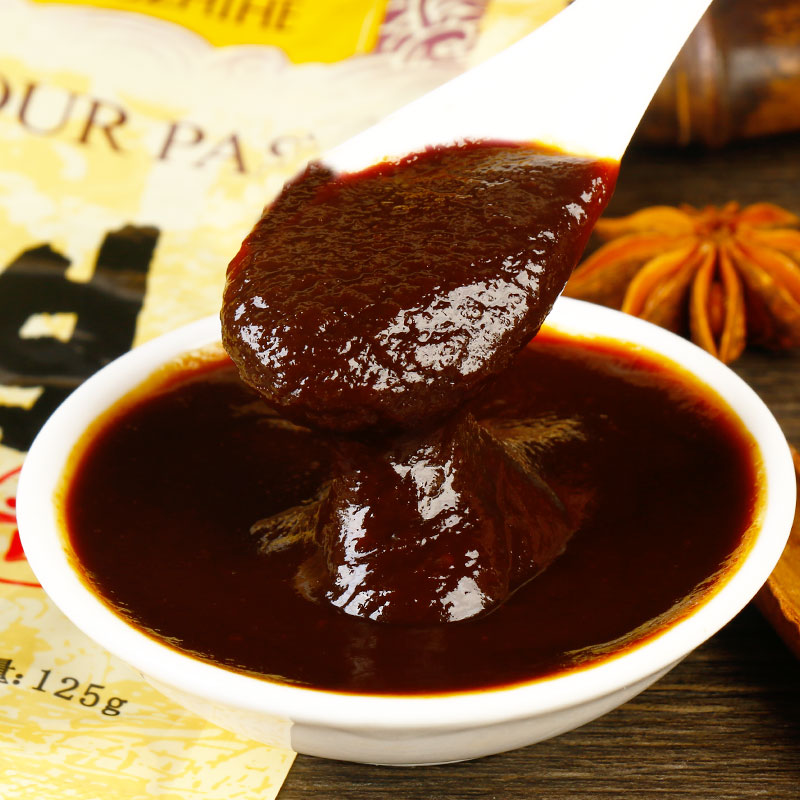 正宗低脂甜面酱小包装袋家用甜酱老北京烤鸭炸酱面专用酱料 甜面酱125