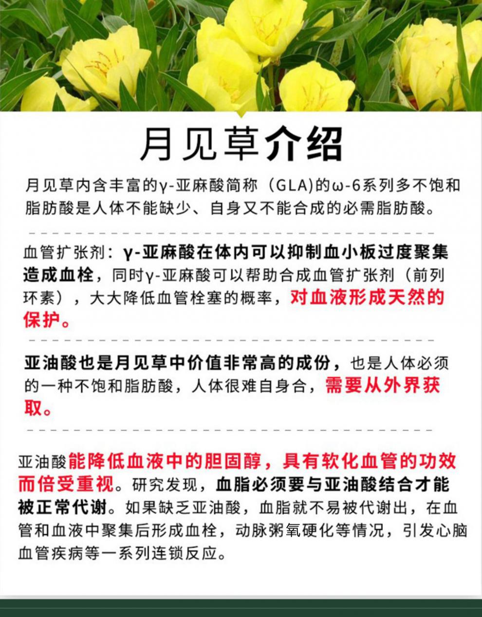 黄花草油酸herbsofgold和丽康月见草软油胶囊内分泌 女【图片 价格