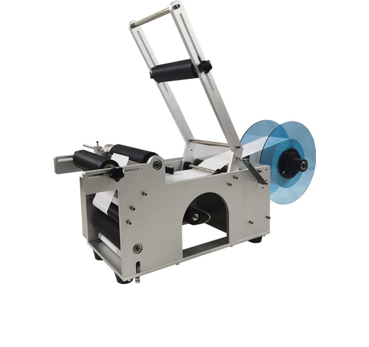 手持自动贴标机 半自动不干胶圆瓶贴标机全手持式小型手动平面台式园