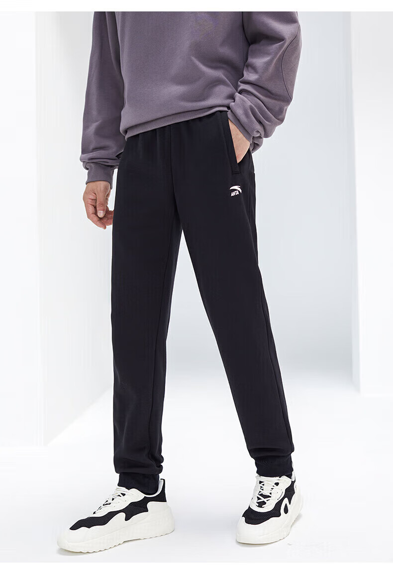 安踏(anta) 运动套装男装服饰2022冬季加绒防寒保暖长袖长裤t恤户外