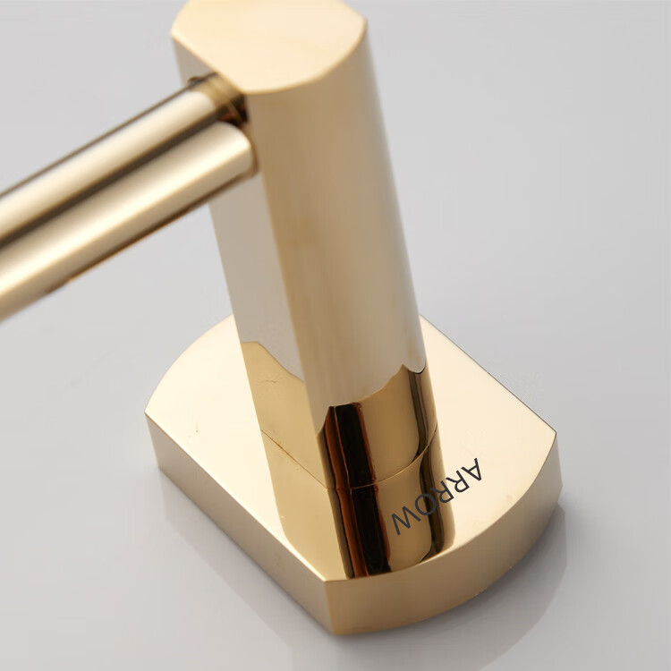 toto全铜金色毛巾杆加长浴巾架免打孔双杆浴室酒店置物架五金挂件40cm