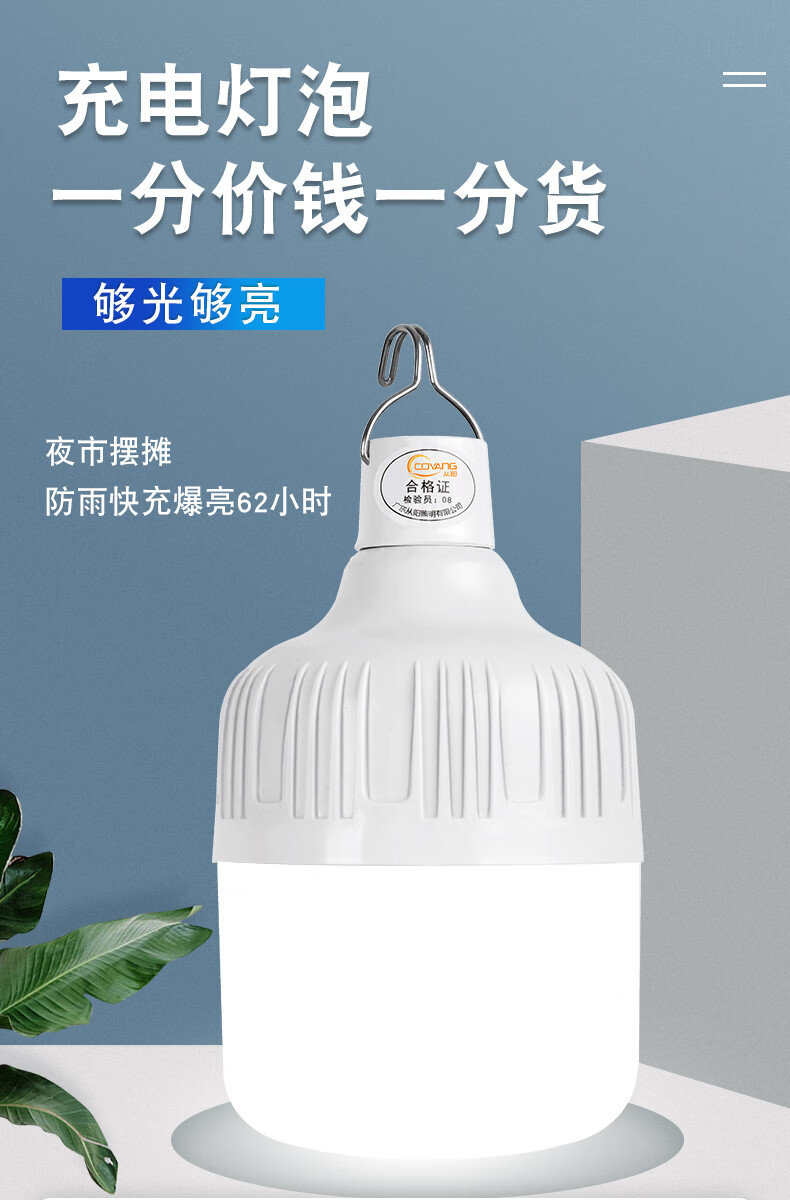 冲电灯无线摆摊充电灯泡夜市摆摊亮led节能灯长续航us用线停电应急