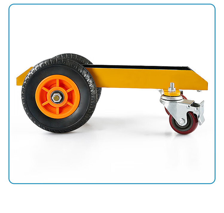 大理石材搬运推板车四轮装载车重型槽钢实心橡胶万向轮手推车工具 可