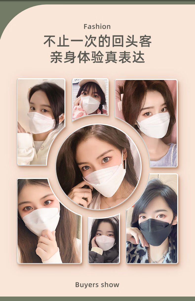 【药房直售】韩版kf94四层防护4d立体春夏透气男女高颜值口罩囗罩