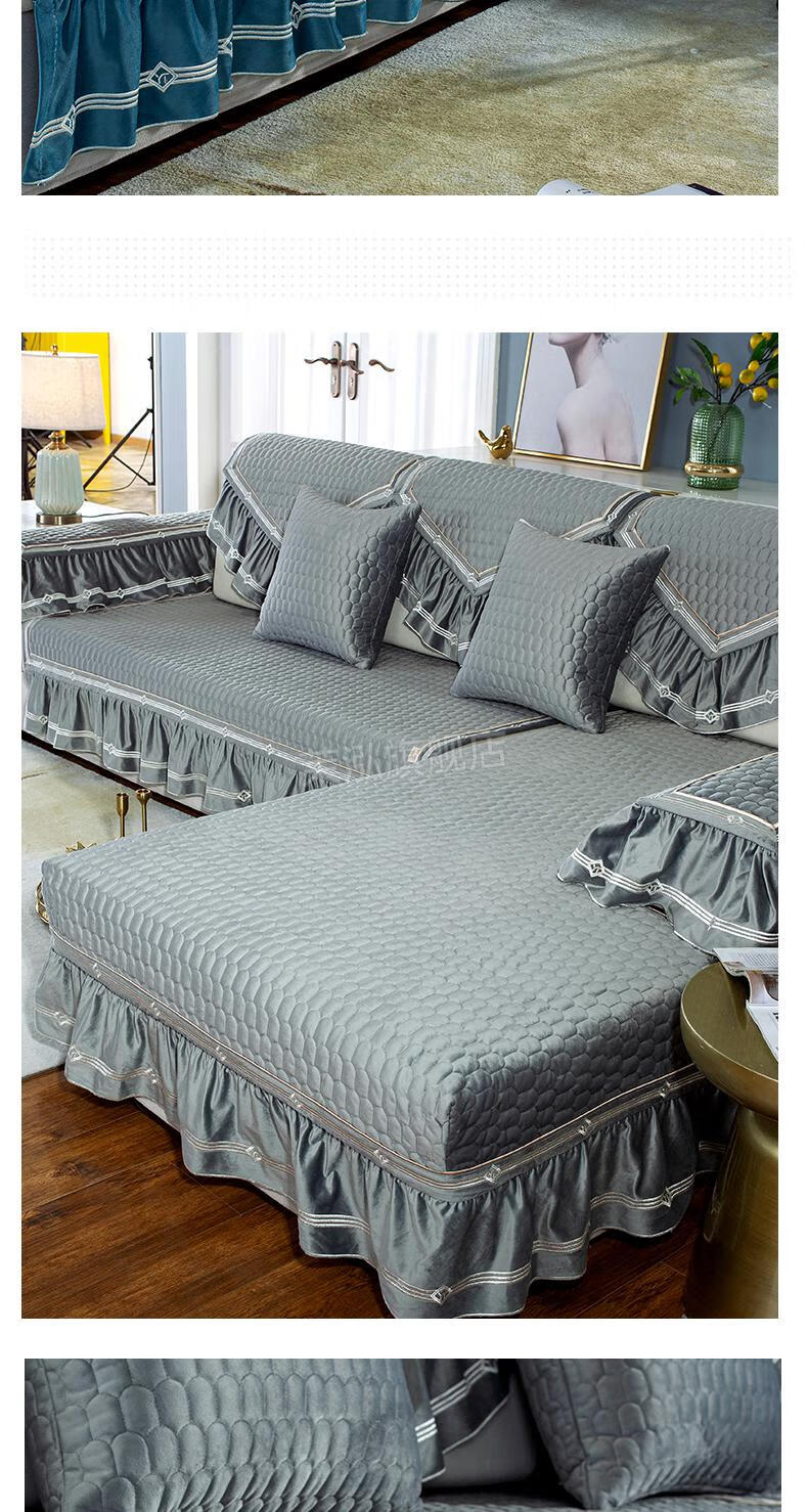 沙发软垫沙发垫冬季加厚防滑坐垫全包沙发套定制简约毛绒软垫2021新款