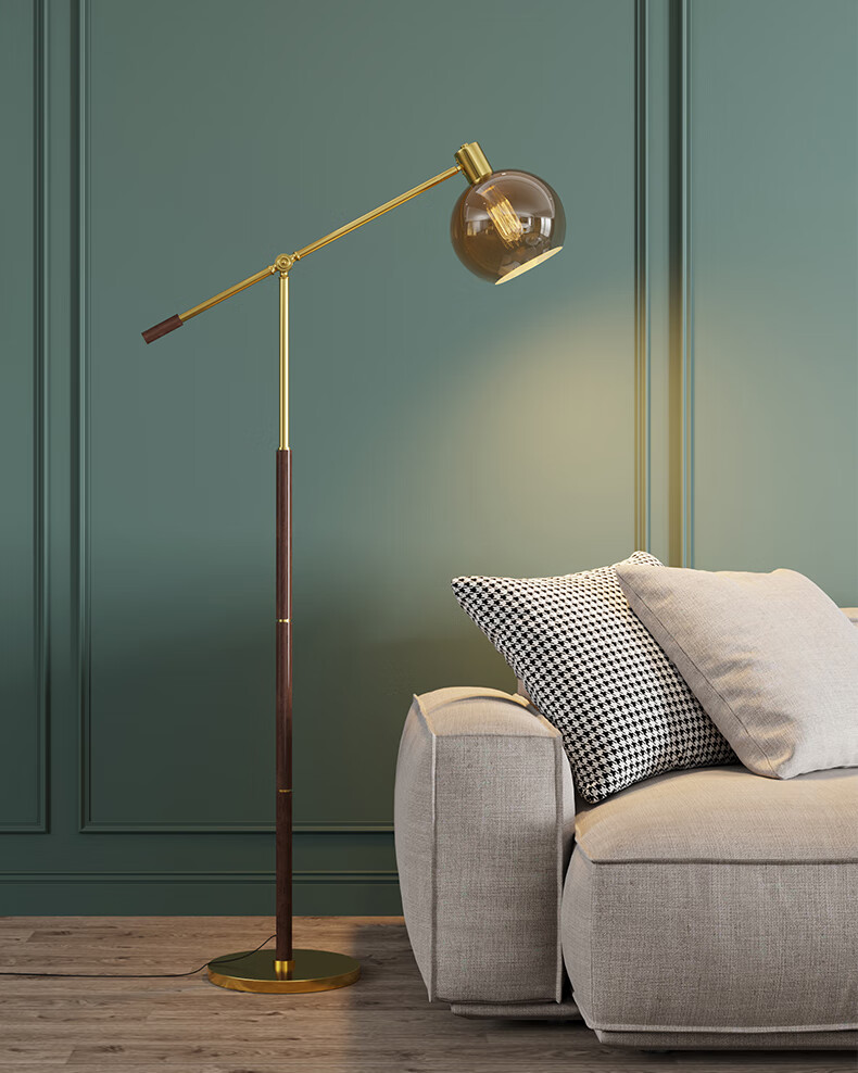 莎姆尔轻奢品牌网红沙发落地灯轻奢客厅北欧ins风卧室阅读玻璃立式灯