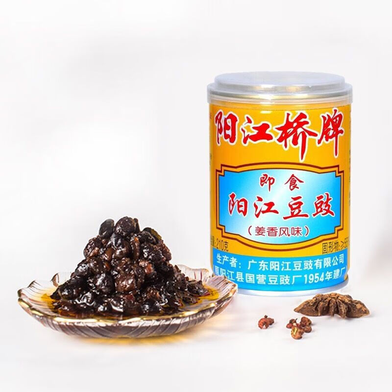 阳江桥牌豆豉拌饭伴面豆豉酱下饭菜礼盒装即食豆豉姜香即食210g1罐