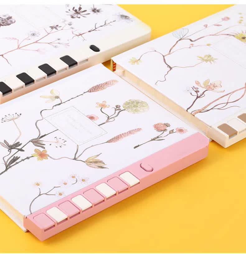 文谷中小学生a5钢琴键密码锁密码本儿童日记本卡通本子创意可爱小密码