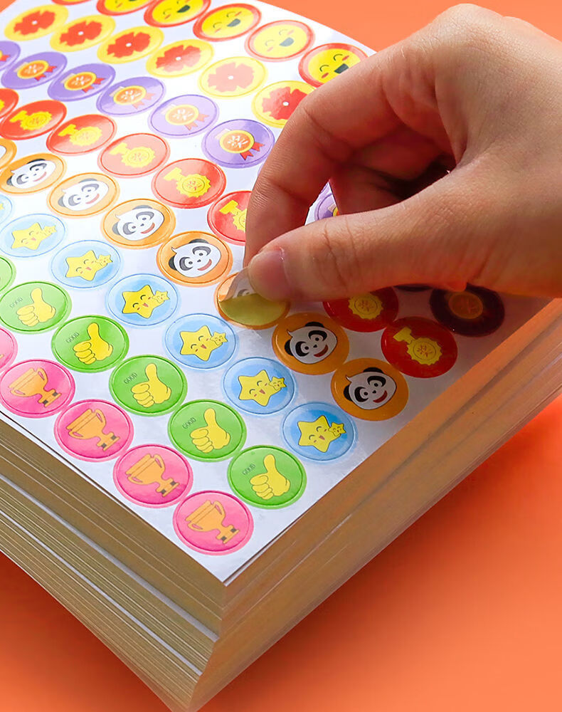 儿童小红花奖励贴纸幼儿园教师学生一年级大拇指鼓励卡通积分表扬大