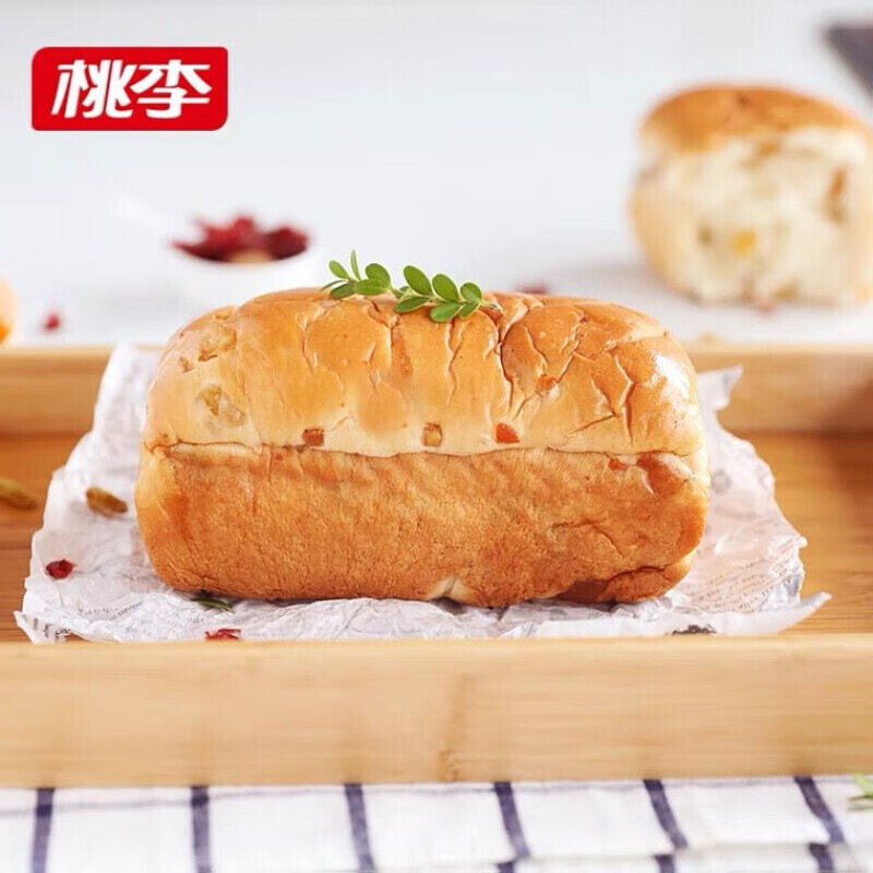 桃李果子面包早餐切片手撕果脯面包多省7天短保5个装