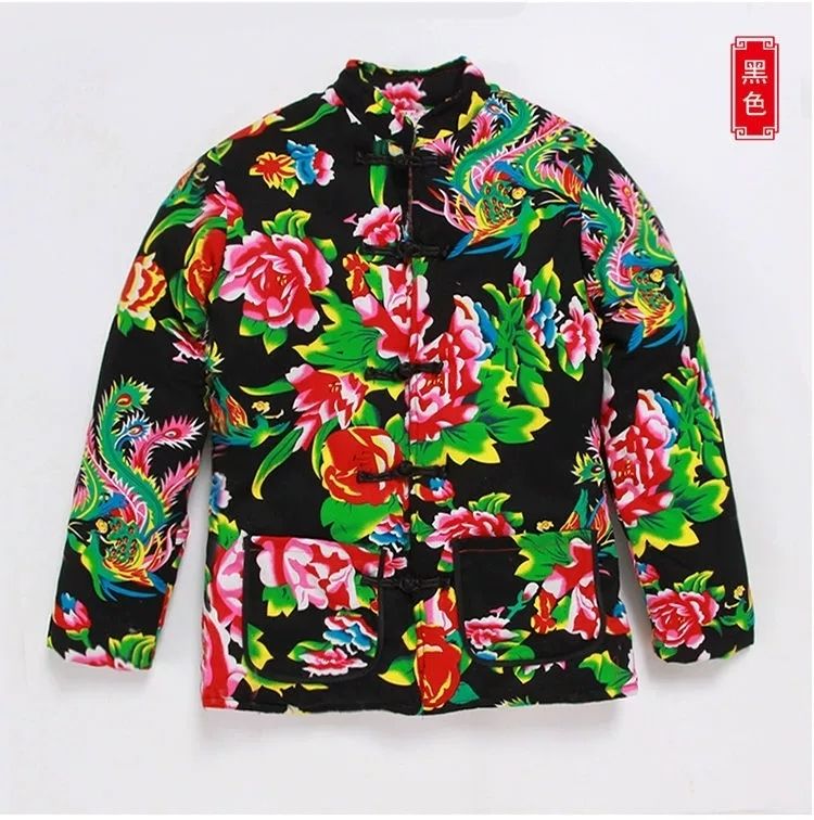 诗姿柔抖音东北大棉袄东北大花布棉袄男女加厚冬季棉服复古手工丝棉