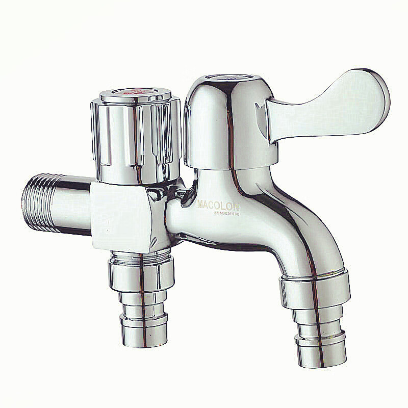 四分外螺纹水龙头铜家用多头多功能四分通用一进二出洗衣机拖把池两用