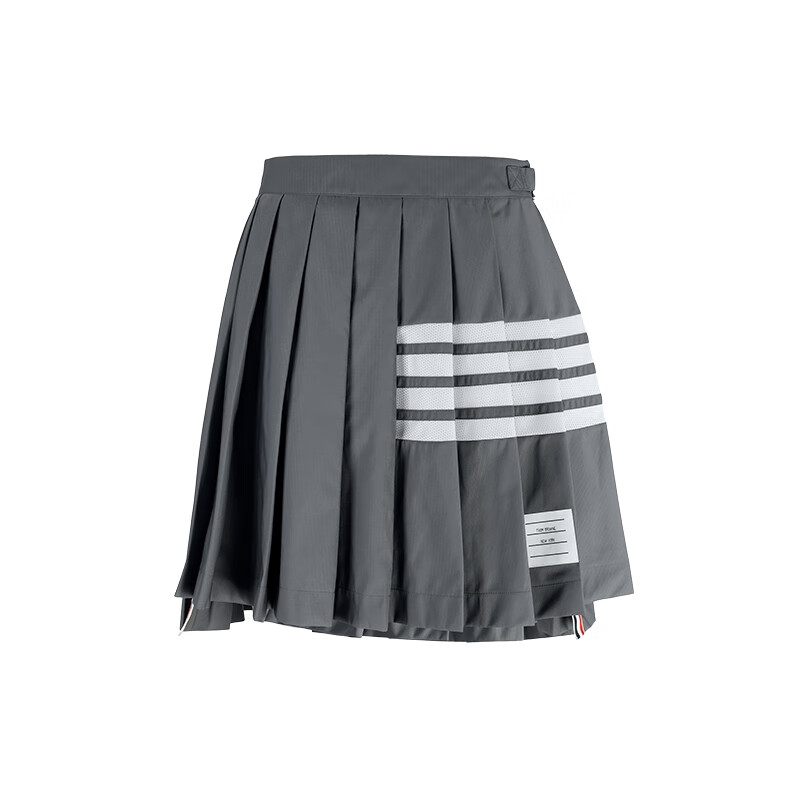 thom browne汤姆布朗新款女装4条纹百褶裙学院风半身裙时尚休闲短裙