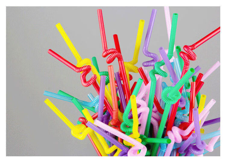 彩色加长一次性吸管儿童手工艺术可弯曲饮料豆浆奶茶店吸管批发彩色