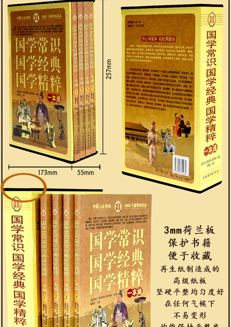 国学常识国学经典国学精粹一本通全4册文化典籍经典名句文化礼仪中国