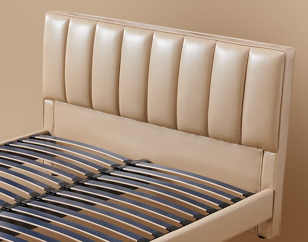 喜临门床意式真皮软床卧室家具主次卧床lvl木排骨架皮床双人床夏卡雪