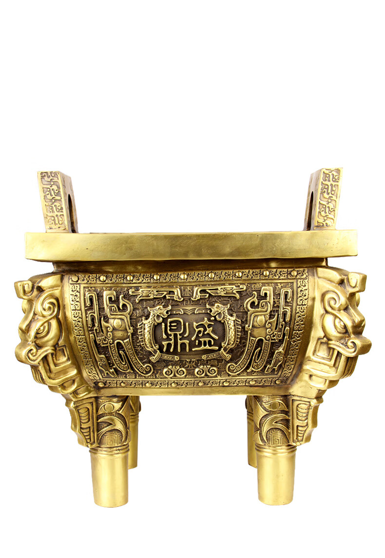 铜鼎纯铜香炉鼎仿古鼎盛千秋方鼎家居供奉公司办公室商务礼品高235cm