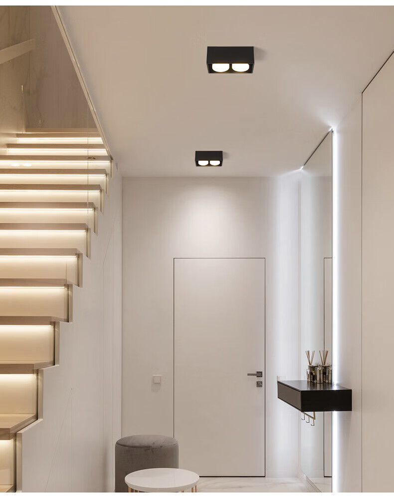 官方旗舰明装筒灯无主灯客厅照明斗胆灯玄关射灯阳台过道灯卧室吸顶灯