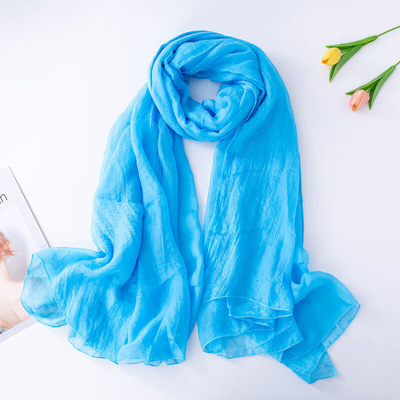 广场舞长丝巾3米超大雪纺丝巾纱巾女长款新款百搭防晒舞蹈作用西瓜红