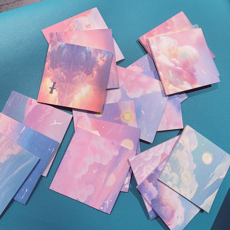 星空便利贴油画高颜值贴纸便签贴好看的留言贴眼底星空3本装