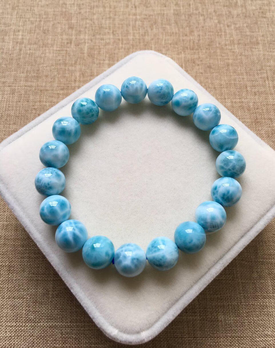 5mm礼品单圈拉利玛圆珠手串实用送朋友虎年礼物新年礼物 规格:10.