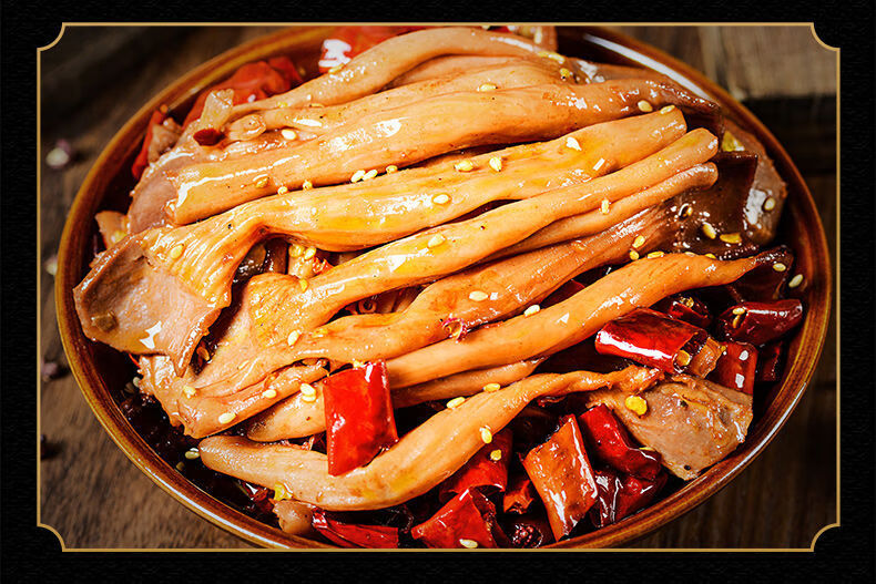 抓财手招牌香辣鸭郡把麻辣鸭肠头四川成都特色美食办公室小吃零食鸭郡