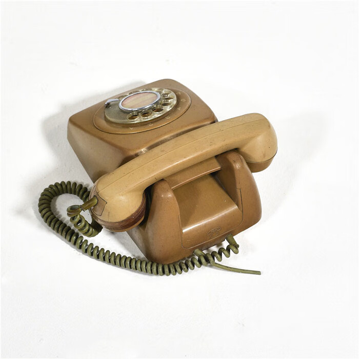 老式转盘电话机80后复古装饰道具古董老物件摆件日式彩色怀旧座机
