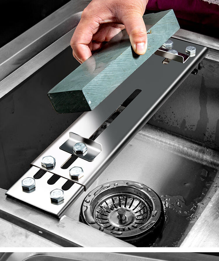 梅洛迪磨架家用磨石支架可调节不锈钢水槽固定磨架子防滑磨神器新款