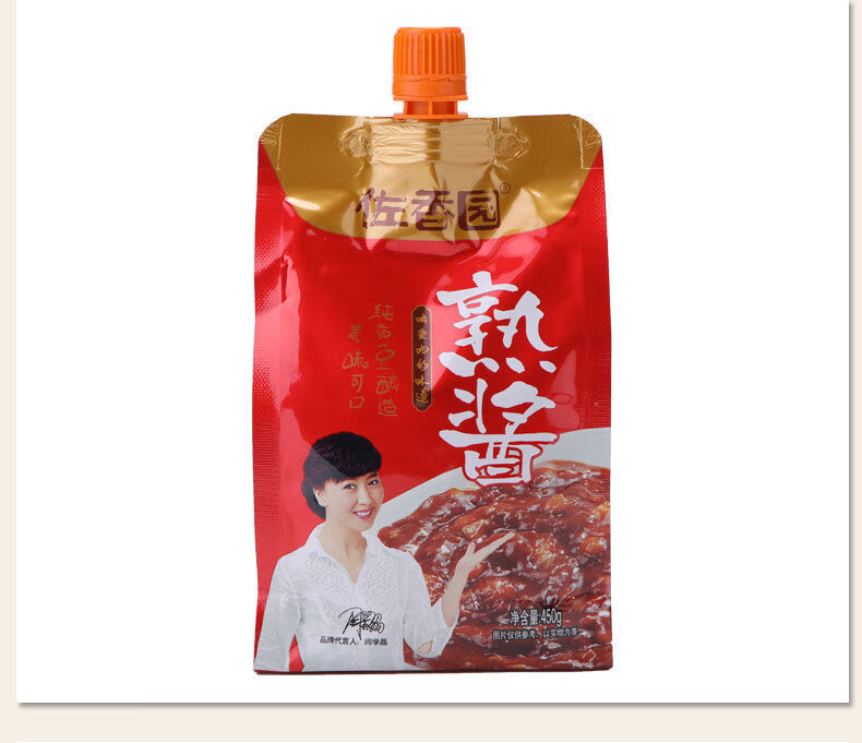 佐香园熟酱450g袋组合东北大黄豆酱豆瓣酱拌饭拌面450熟酱3袋360香