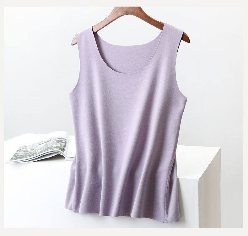 言朔双面绒背心女春秋冬内穿无痕德绒保暖吊带加绒加厚发热内搭打底衫