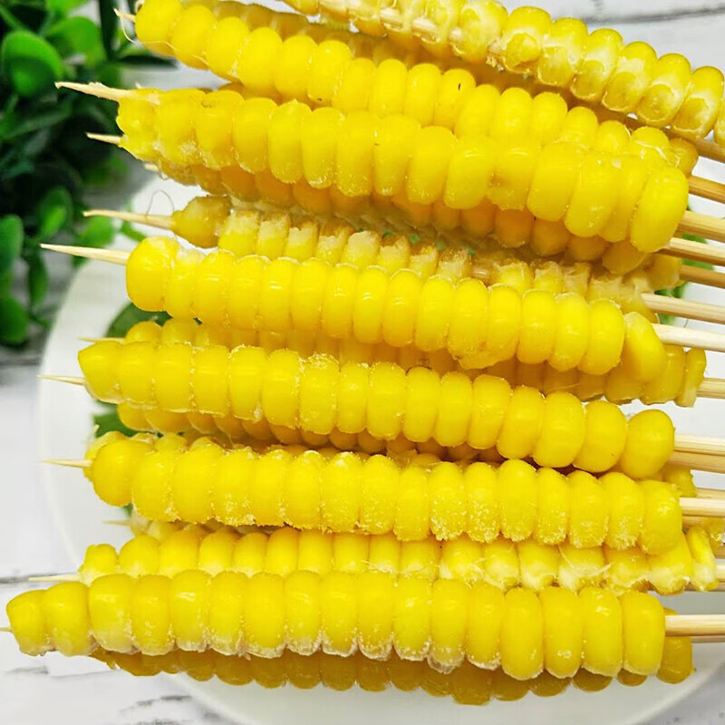 玉米粒小串手把串速冻甜糯玉米粒串苞米粒串铁板烧烤食材油炸小吃500g