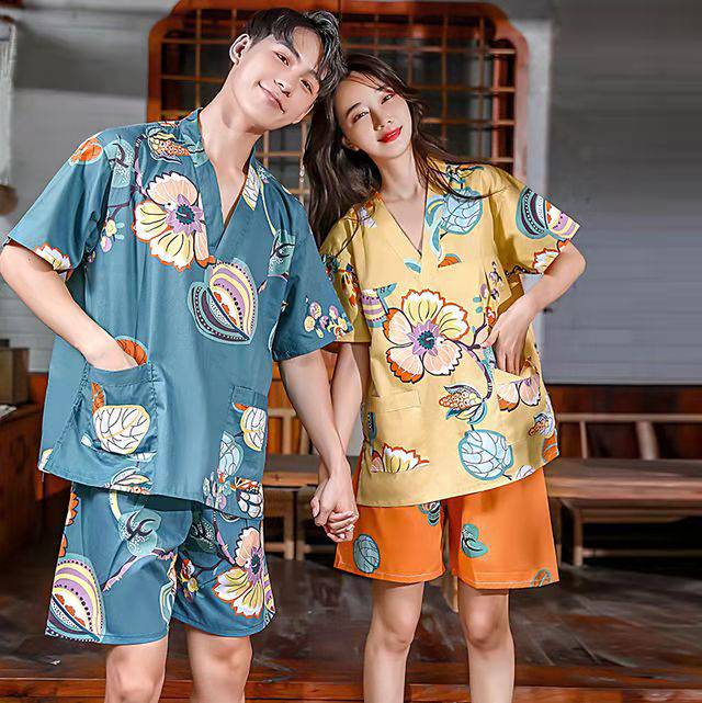 浪莎汗蒸服女纯棉汗蒸服亲子洋气男情侣装加肥加大码