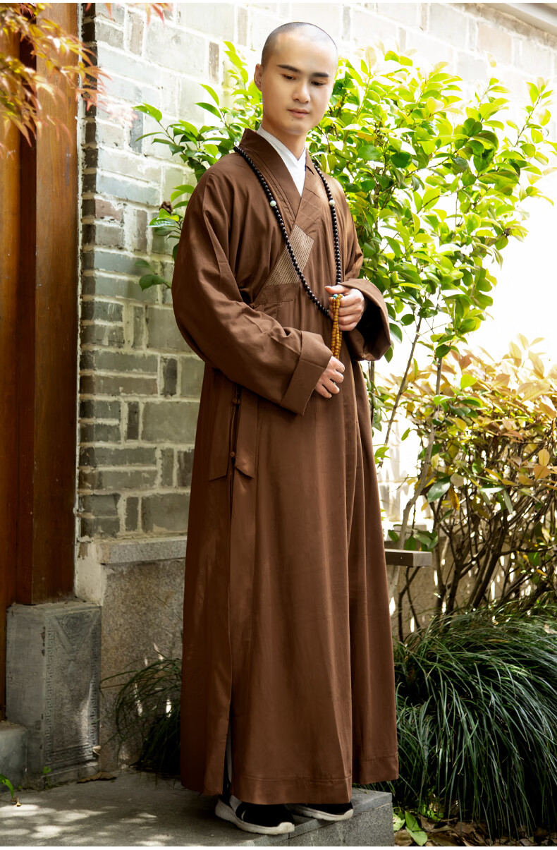 僧衣缎梵僧服装夏季薄款大褂男女款僧衣长褂佛教出家僧人和尚衣服长衫