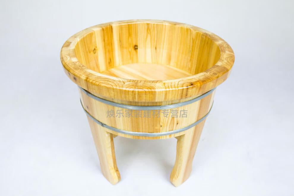 高脚洗脚盆老人免蹲高脚木桶木盆坐浴洗脚泡脚杉木实木家用木桶木盆33