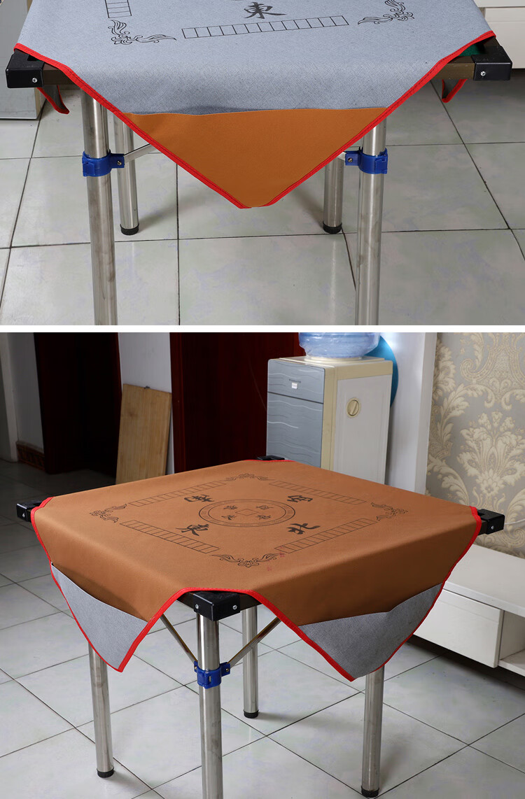 防水皮革麻将桌布手搓家用带兜麻将布大号1米14米navcon黑色1米1米