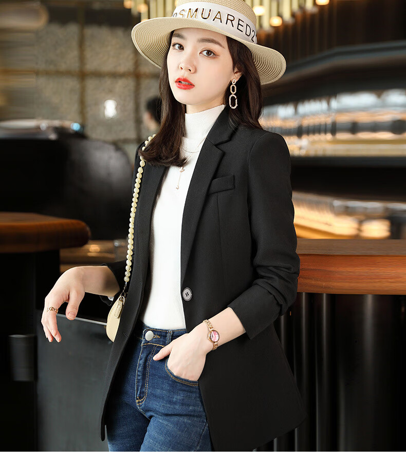 女装 小西装 秦菲(qinfei) 秦菲 红色小西装外套女冬季2021秋冬新款