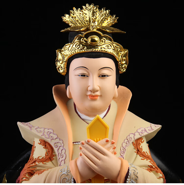 碧霞元君摆件 碧霞元君泰山娘娘奶奶圣母老母三霄神像树脂佛像居家