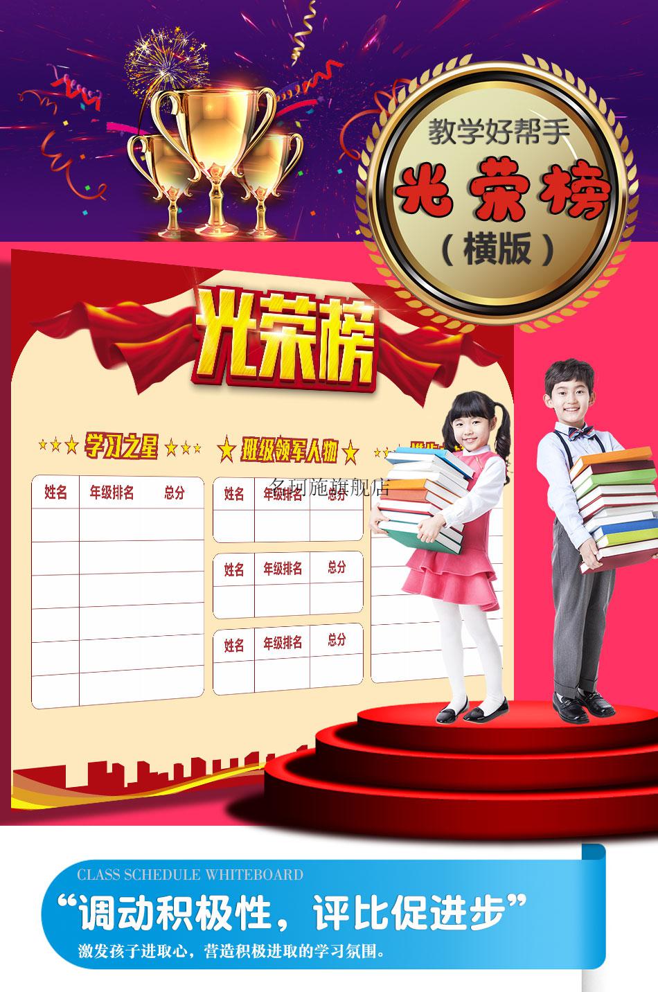 班级文化墙贴纸荣誉榜 班级光荣榜墙贴初中高中教室单科状元荣誉排名