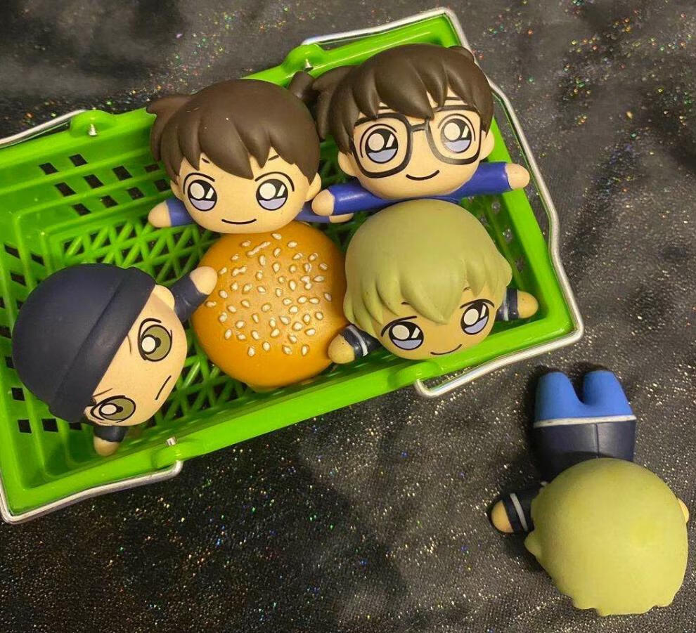 名侦探柯南手办趴趴玩偶摆件 新一 安室透 赤井秀一 散货 搪胶空心 一